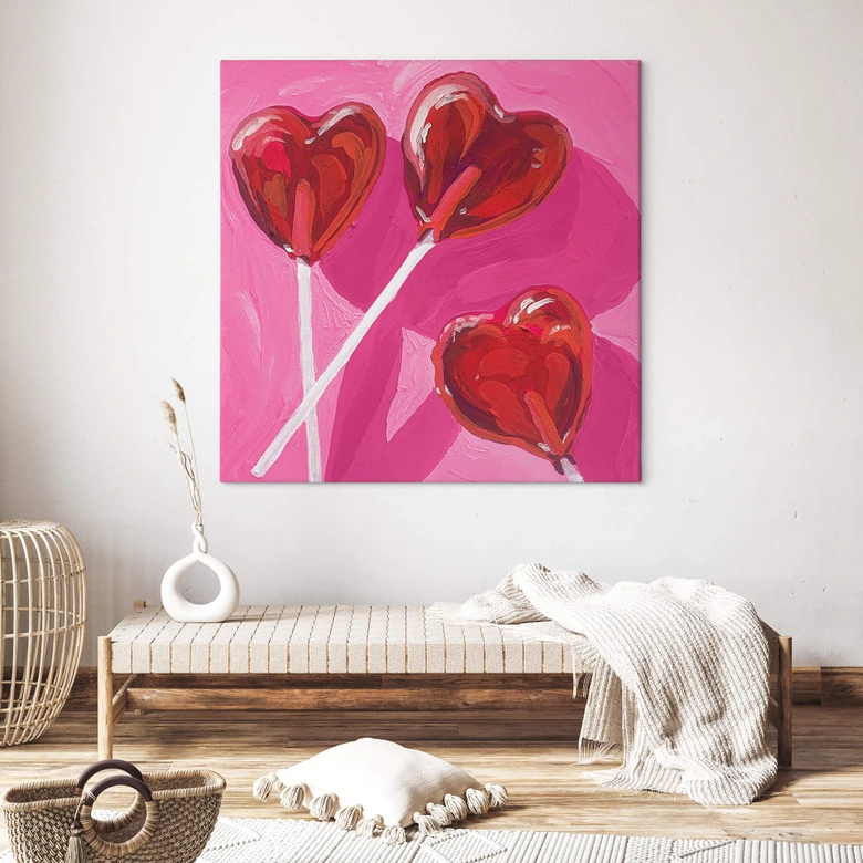 Canvas  Key and Sea - Lollipop Hearts 