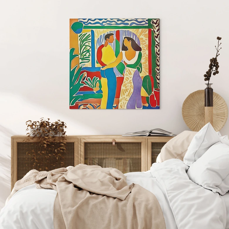 Tableau sur toile Amoureux - Inspiré par Matisse - Zamart 