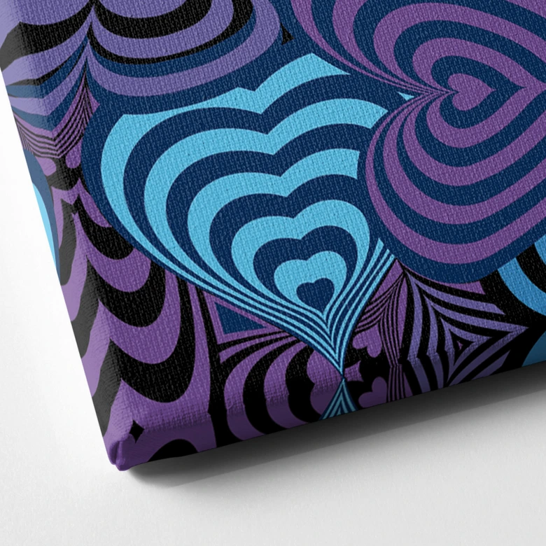 Obraz na płótnie retro serca 