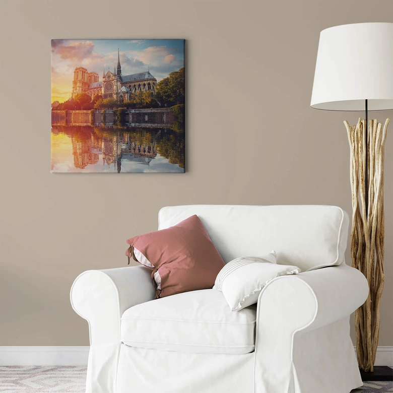 Leinwandbild Notre Dame Paris - Quadratisch 