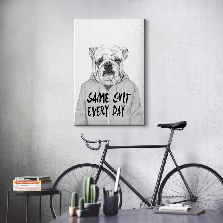Leinwandbild Solti - Genervte Bulldogge 