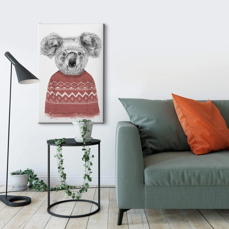 Canvas Solti - Koala in de Winter 