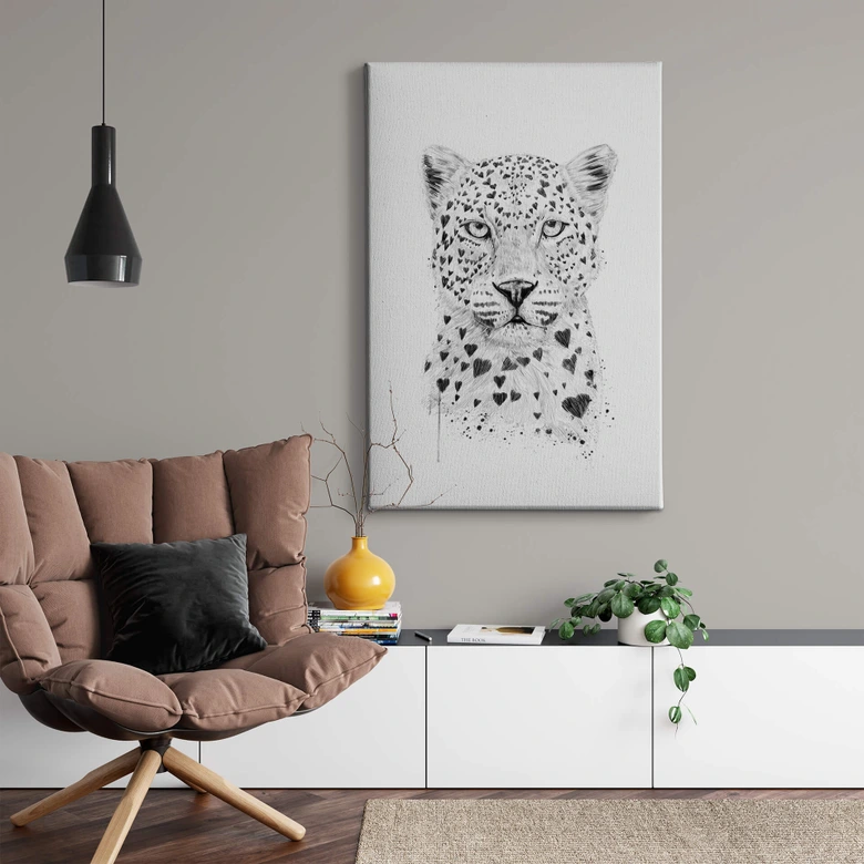 Lienzo Solti - Leopardo cariñoso 