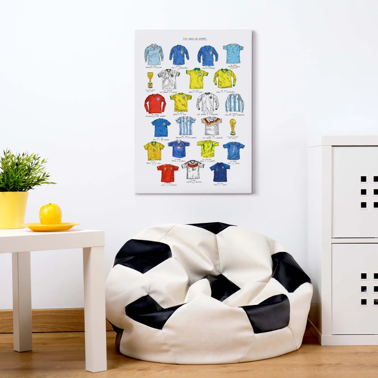 Tableau sur toile Sparshott -Maillots de foot Coupe du monde 