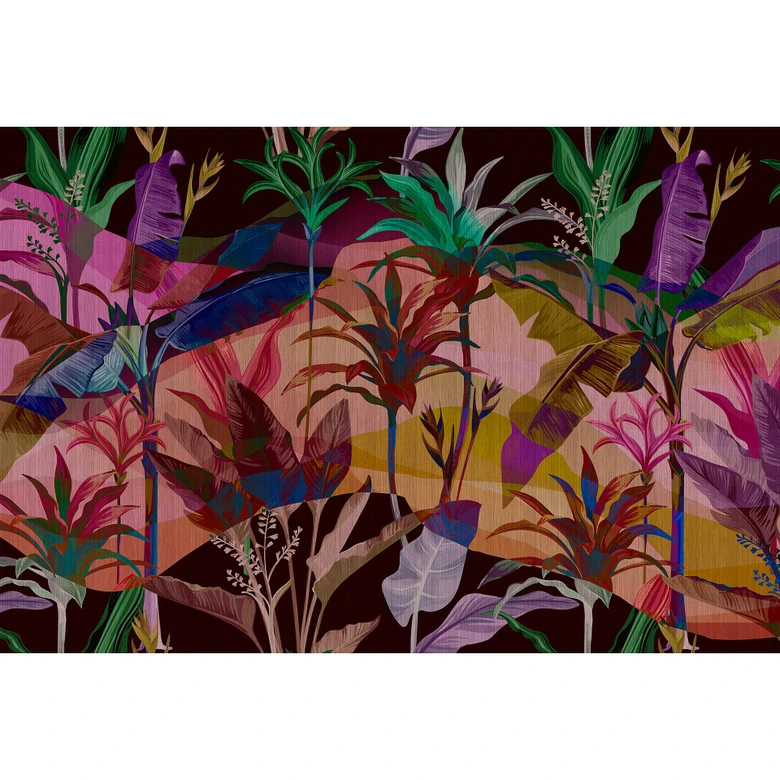 Fotomural Paredes de Patel 3 Palmyra 1 colorido, rojo, púrpura, marrón, amarillo 