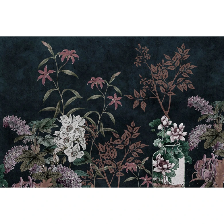 Fotomural Paredes de Patel 3 Cuarto Oscuro 2 verde, azul, rojo, blanco, morado 