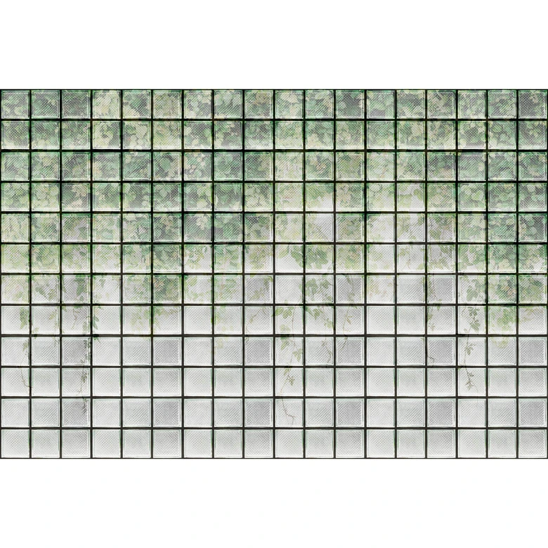 Livingwalls Fototapete Walls by Patel 3 Greenhouse 2 grün, weiß, grau, schwarz 