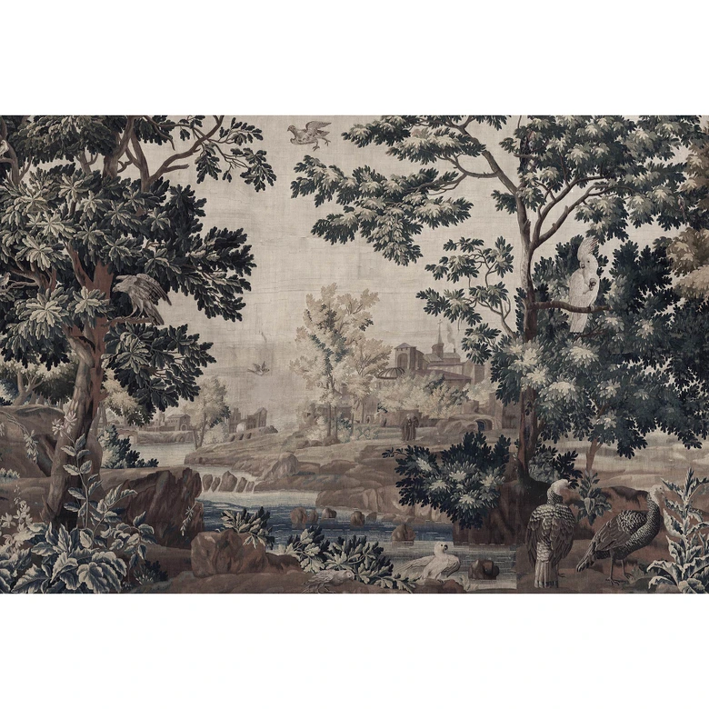 Fototapeta Livingwalls Walls by Patel 3 Gobelin Gallery 1 niebieski, brązowy, beżowy, szary 