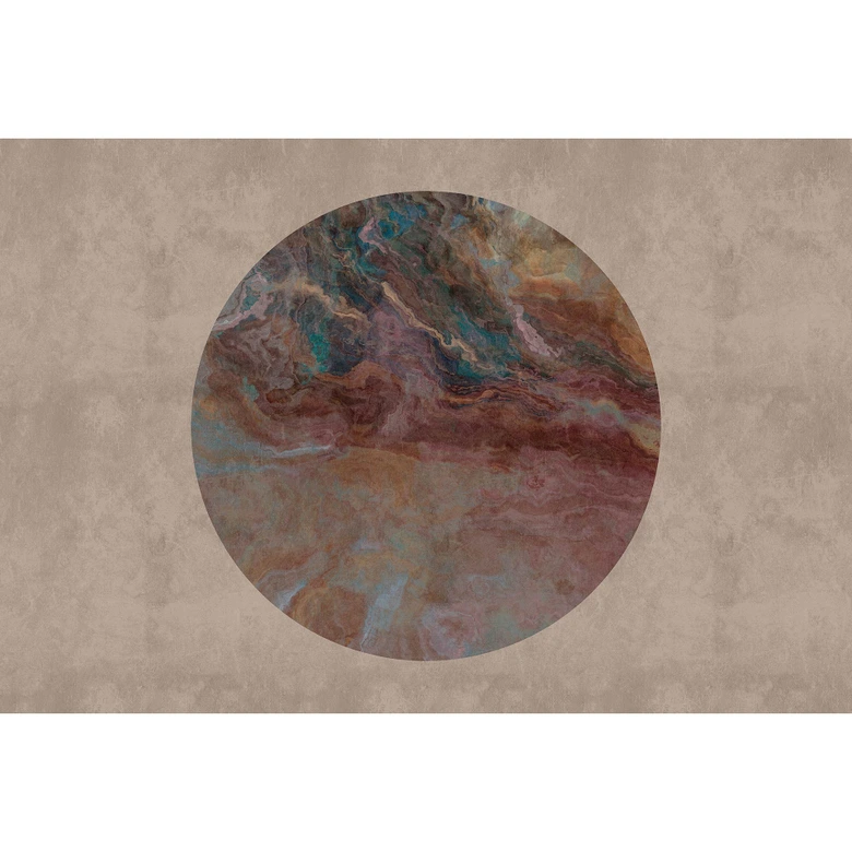 Fotomural Paredes de Patel 3 Júpiter 2 beige, rosa, amarillo, violeta, verde 