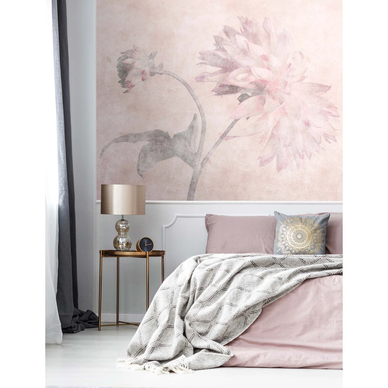 Livingwalls Fototapete Walls by Patel 3 Morning Room 2 rosa, grau 