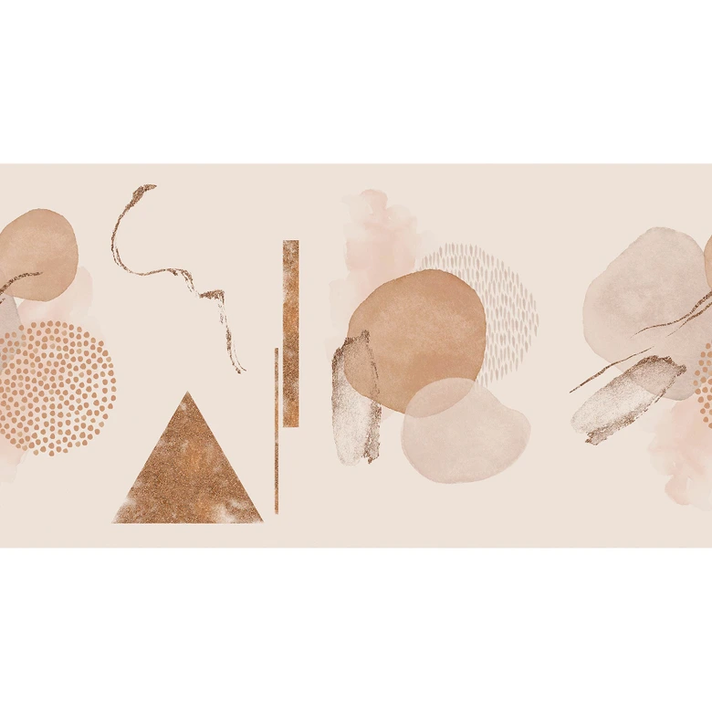 Fotomural Paredes de Patel 3 Mina de oro 3 rosa, bronce, beige 