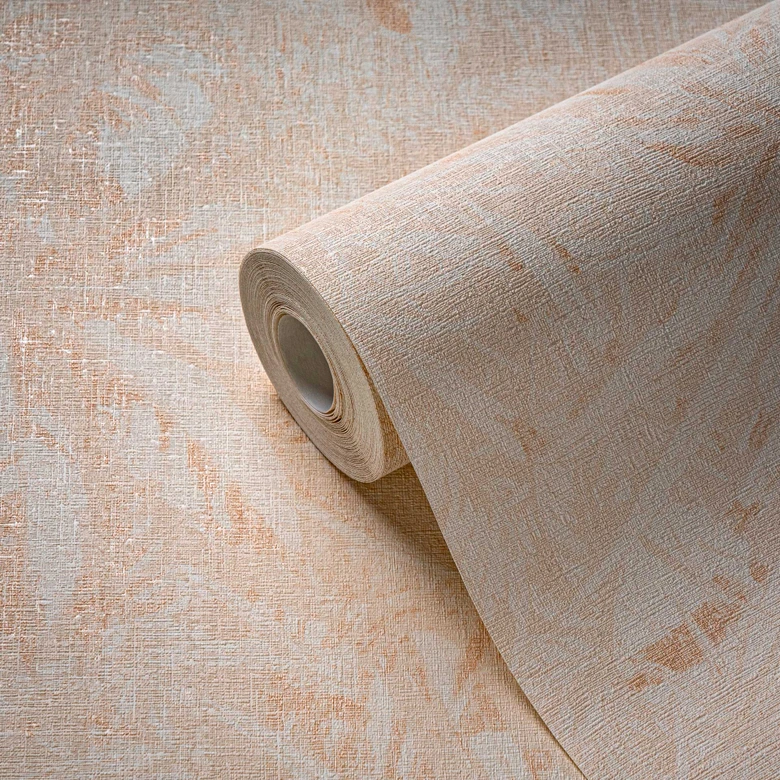 Beige-Creme Pflanzenmuster Tapete - Vlies Leichte Textur 
