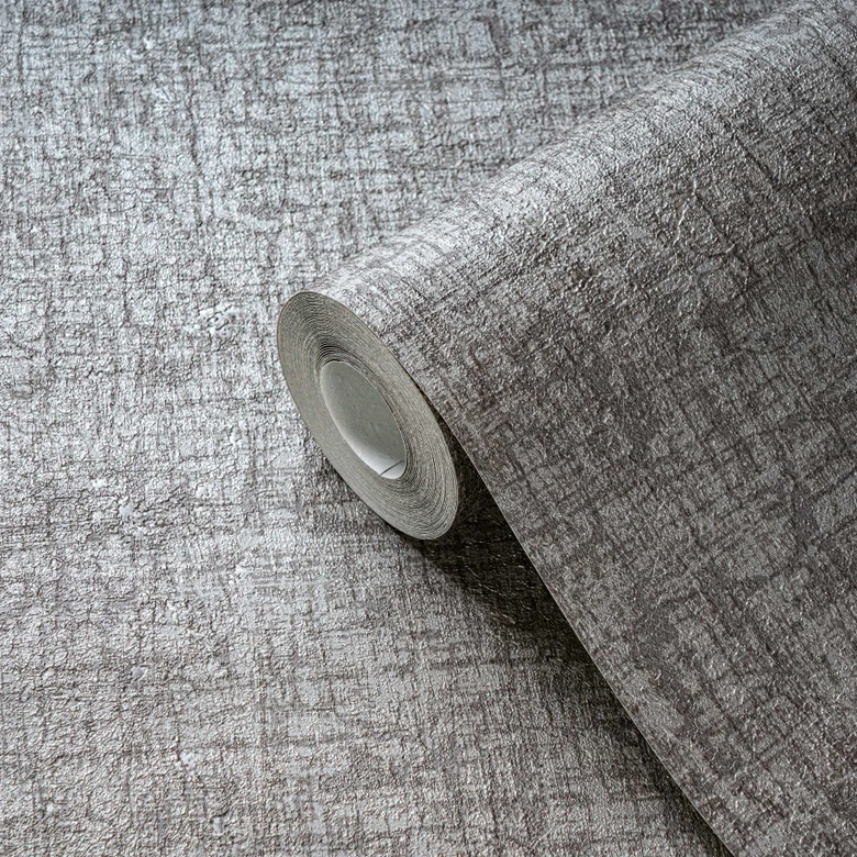 Fein strukturierte Designer-Tapete Mittelgrau - Urban Chic Vliestapete 