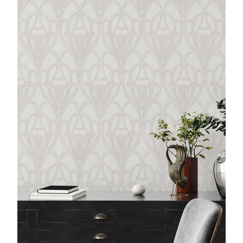 Livingwalls Barocktapete Mata Hari Vliestapete barock weiß, creme 