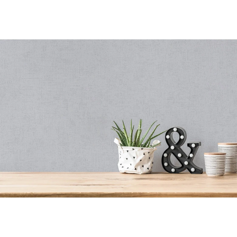Livingwalls Unitapete Titanium 3 Vliestapete einfarbig grau 