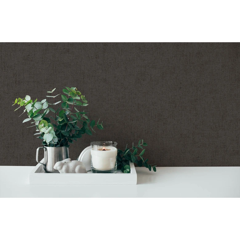 Livingwalls Unitapete Titanium 3 Vliestapete einfarbig schwarz 