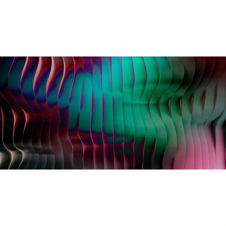 Fototapete Metallicoptik 3D Wellenstruktur Rubin-Magenta - Vliestapete Tiefenwirkung 