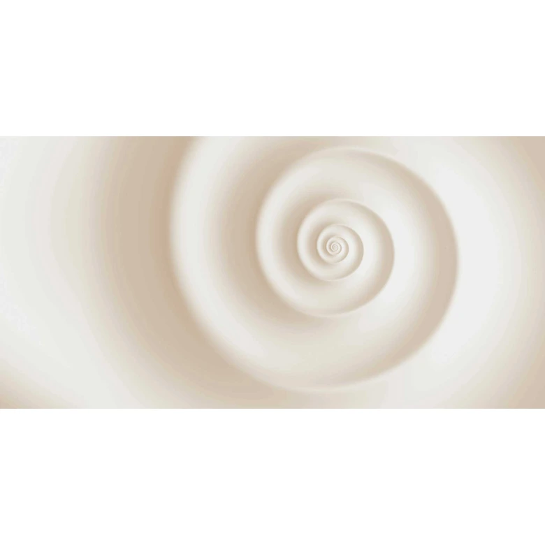 Fototapete Wirbel-Design in Creme - Hypnotische Vliestapete für moderne Räume 