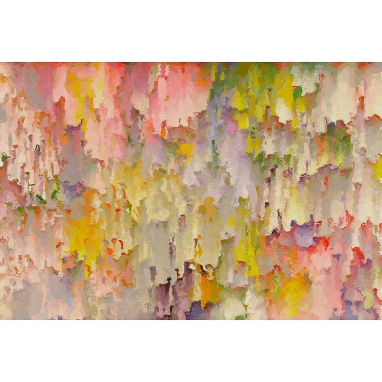 Fototapete Aquarell mit Farbklecks-Muster in Pastell - Vliestapete 