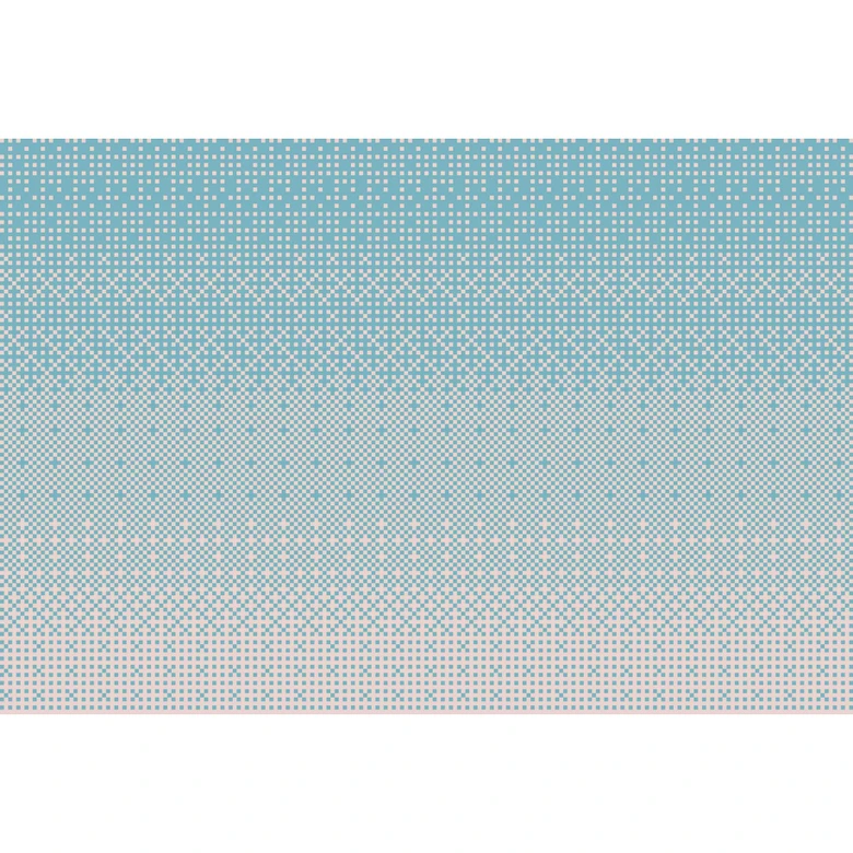 Modern Fototapet med pixelmönster i blå toner - non-woven tapet 