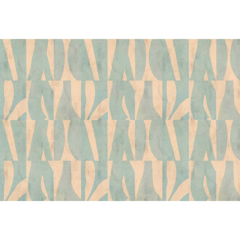 Fototapete Abstrakt in Aqua und Beige - Moderne Muster Vliestapete 