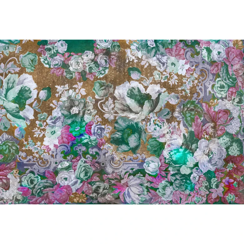 Barock blommig tapet färgglad - vintage akvarell blommönster 