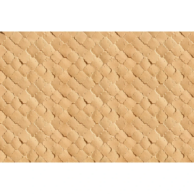 Fototapete Strukturierte Marokkanische Tapete- Beige Ton in Ton Muster 