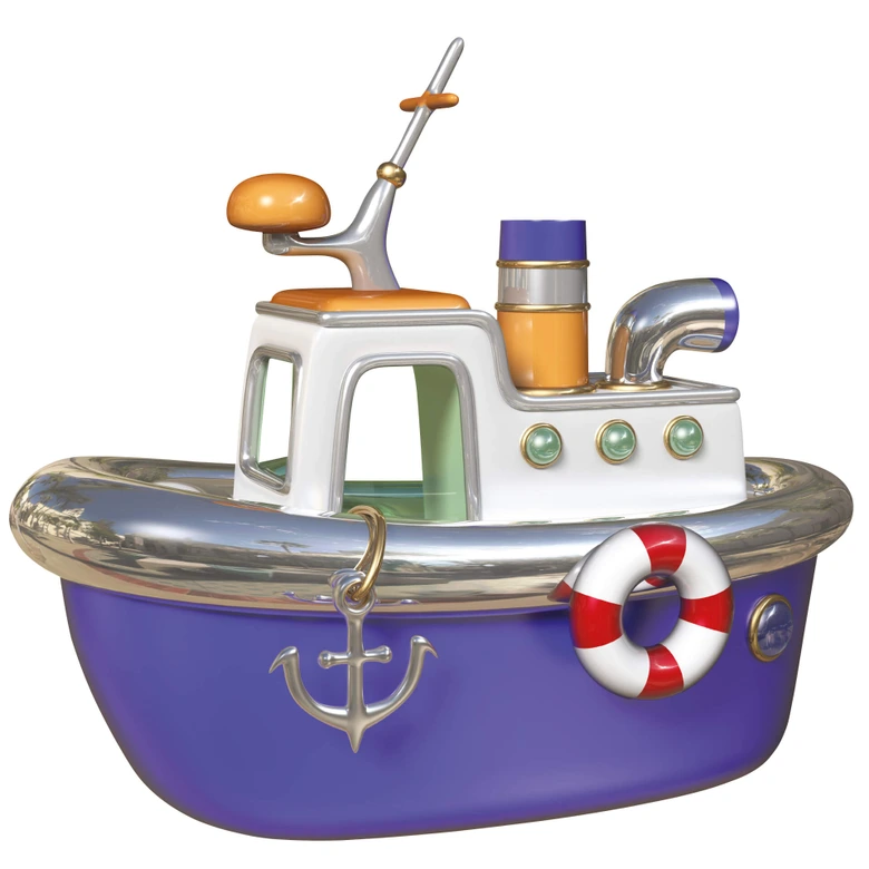 Muursticker Michel Agullo - Stoomboot 