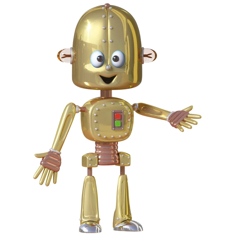 Muursticker Michel Agullo - Robot Phil 