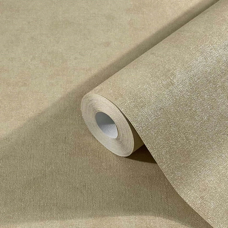 Vliestapete in moderner, feiner Struktur beige Uni 