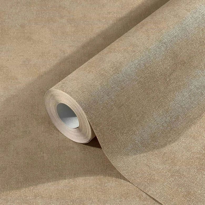 Vliestapete in moderner, feiner Struktur beige Uni 