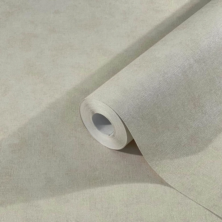 Vliestapete in moderner, feiner Struktur beige Uni 