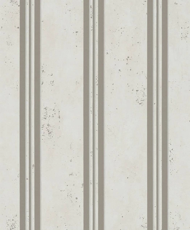 Vliestapete mit Streifen und Metallic-Effekt Beige Streifen  