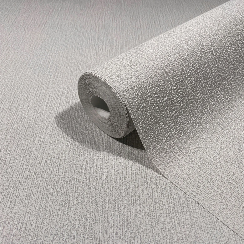 Vliestapete in grau, beige Struktur Uni Modern  