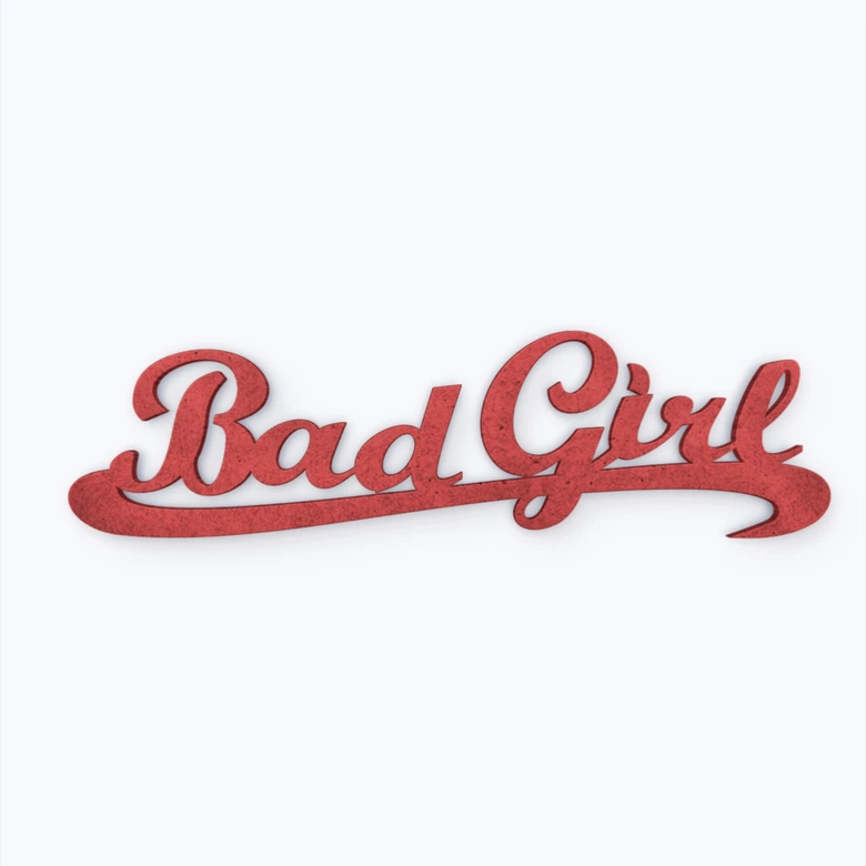 Lettres décoratives en bois MDF - Bad Girl 