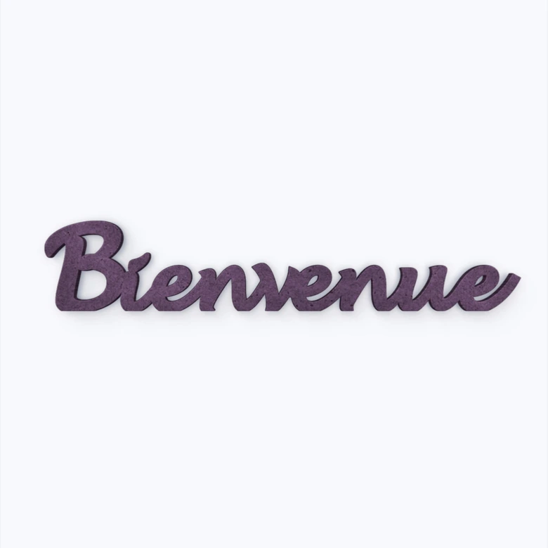 Lettres décoratives en bois MDF - Bienvenue 