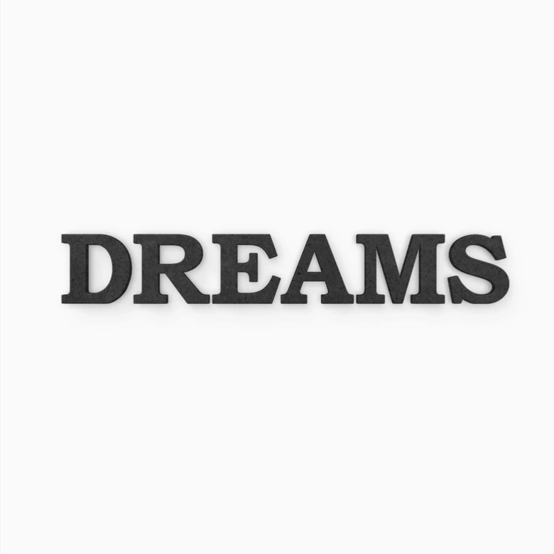 MDF-Letters Dreams 1 