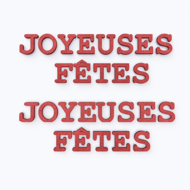 MDF bogstaver - Joyeuses Fêtes 