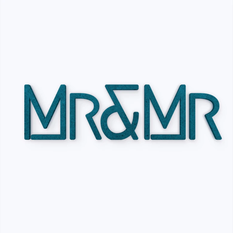 Lettres décoratives en bois MDF - Mr&Mr Moderne 