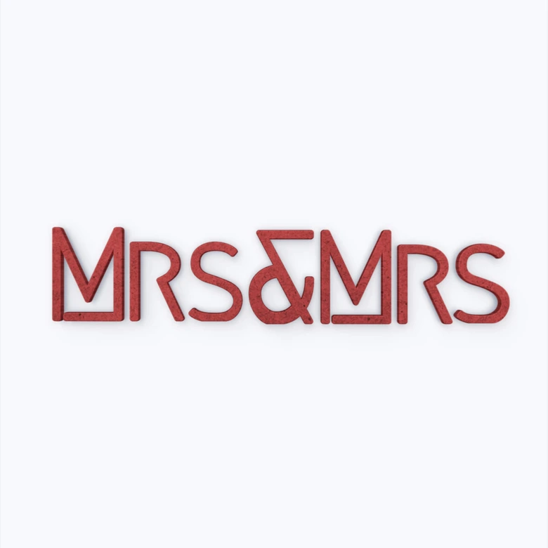 Lettres décoratives en bois MDF - Mrs&Mrs Modern 