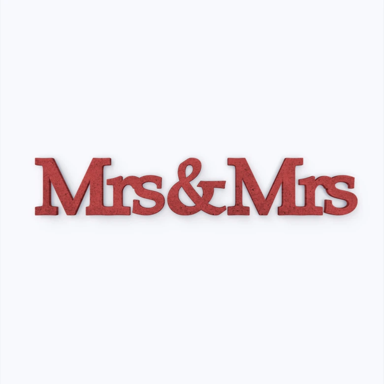 MDF-Holzbuchstaben Mrs&Mrs Serife 