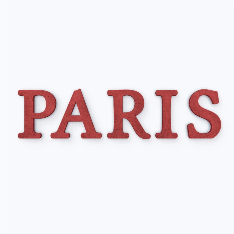 Lettres en bois MDF Paris 