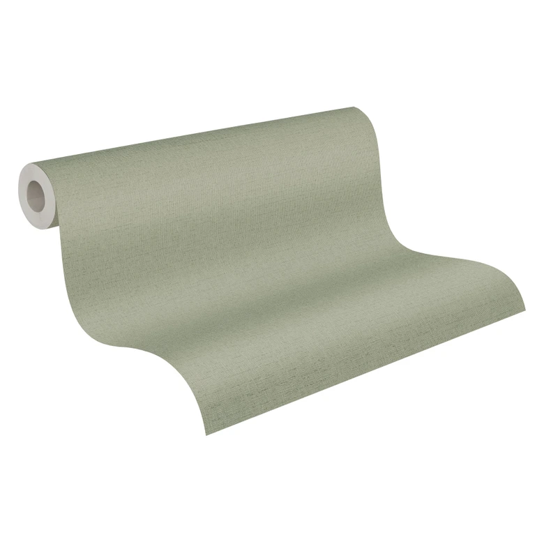 Papel pintado no tejido verde mate aspecto textil papel pintado liso verde salvia verde pastel moderno 