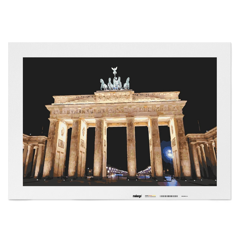 Malen nach Zahlen Leinwandbild - Brandenburger Tor  