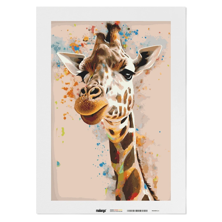 Malen nach Zahlen Leinwandbild - Giraffe Gerald  