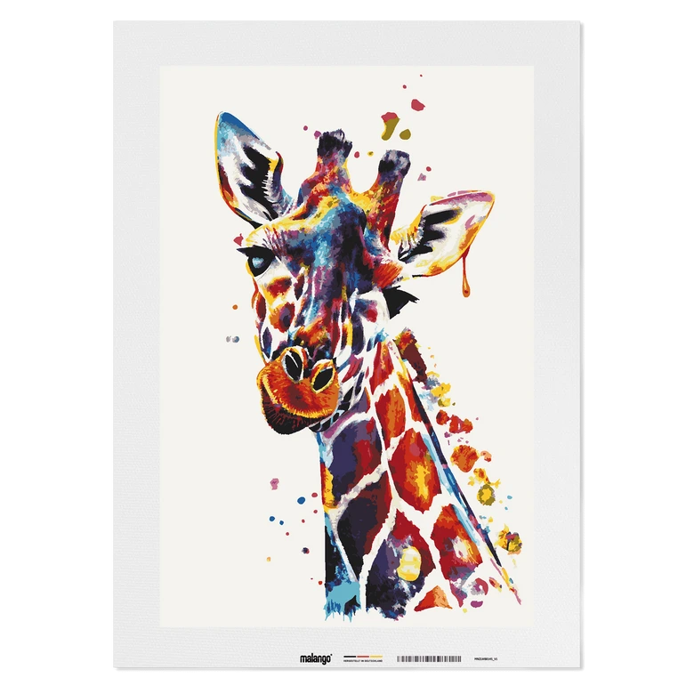 Malen nach Zahlen Leinwandbild - Giraffe Greta  