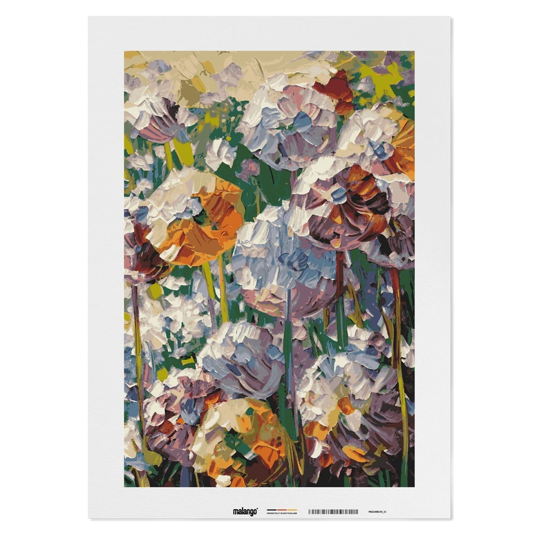Malen nach Zahlen Leinwandbild - Blumen Paradiso  