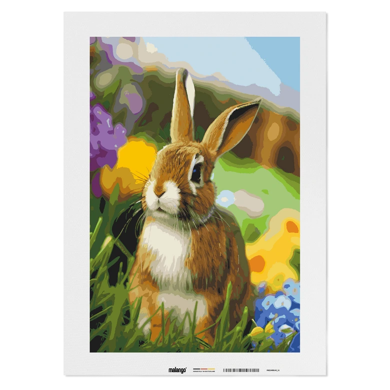 Malen nach Zahlen Leinwandbild - Osterhase Otto  
