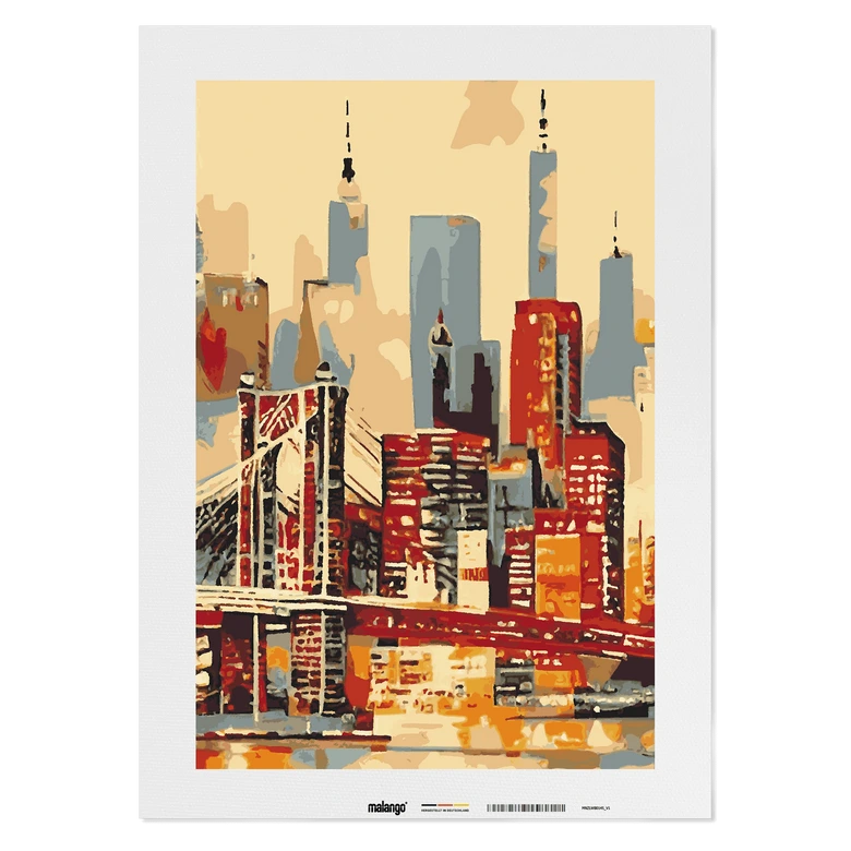 Malen nach Zahlen Leinwandbild - New York Skyline expression  