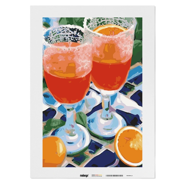 Malen nach Zahlen Leinwandbild - Aperol Spritz  